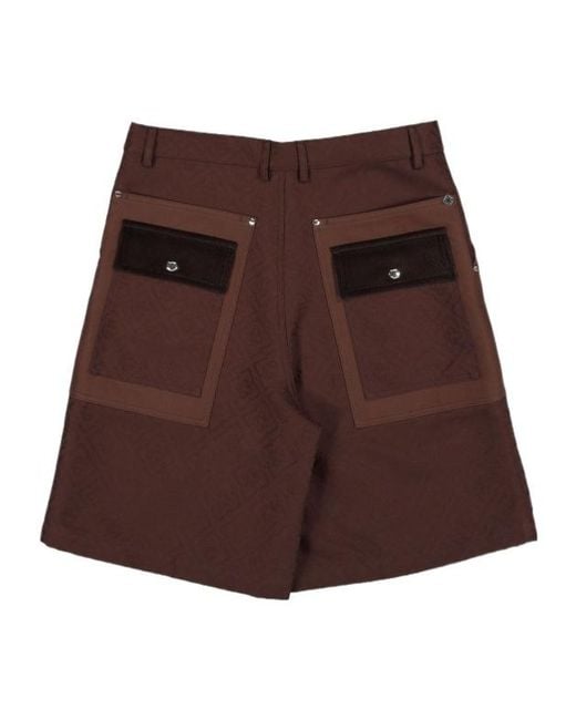 Casablanca Brown Monogram Cargo Shorts for men