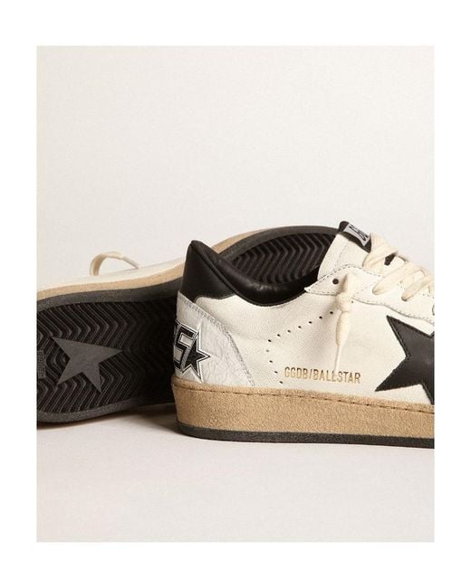 Golden Goose Deluxe Brand White Ball-Star Lace-Up Sneakers for men