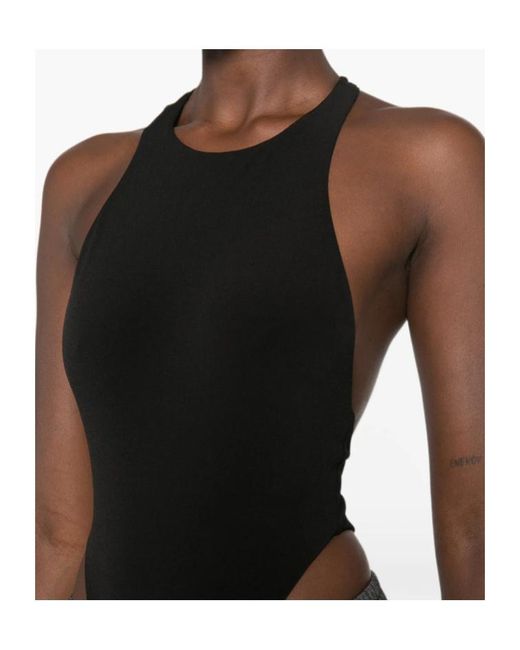 ANDAMANE Black Fonda Racerback Bodysuit