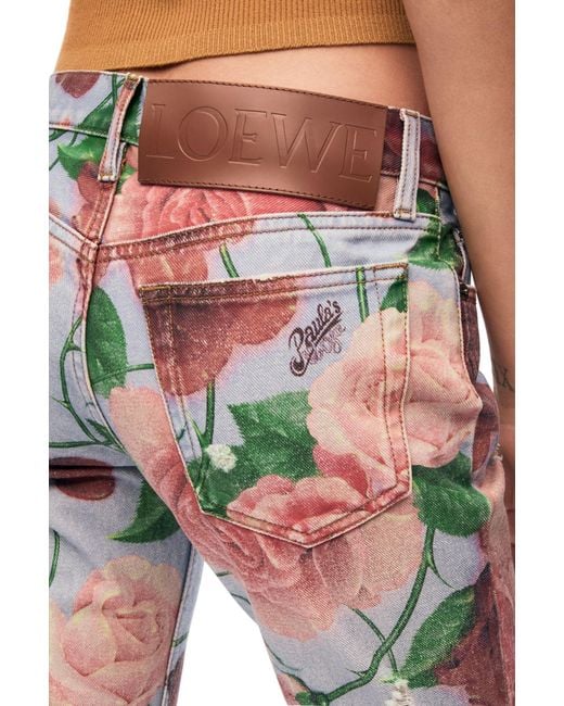 Loewe Red Roses Jeans