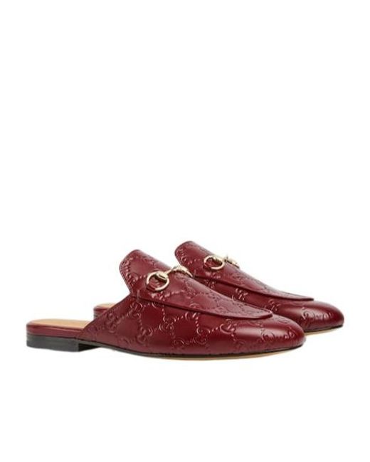 Gucci Brown Princetown Slippers