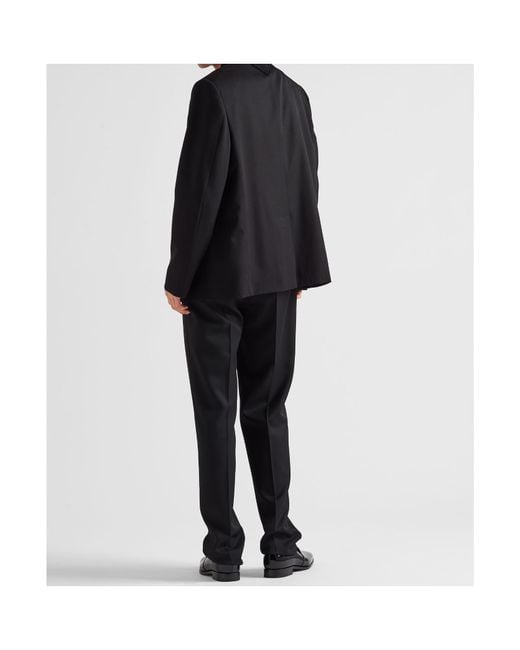 Prada Black Double-Breasted Tailored Blazer for men