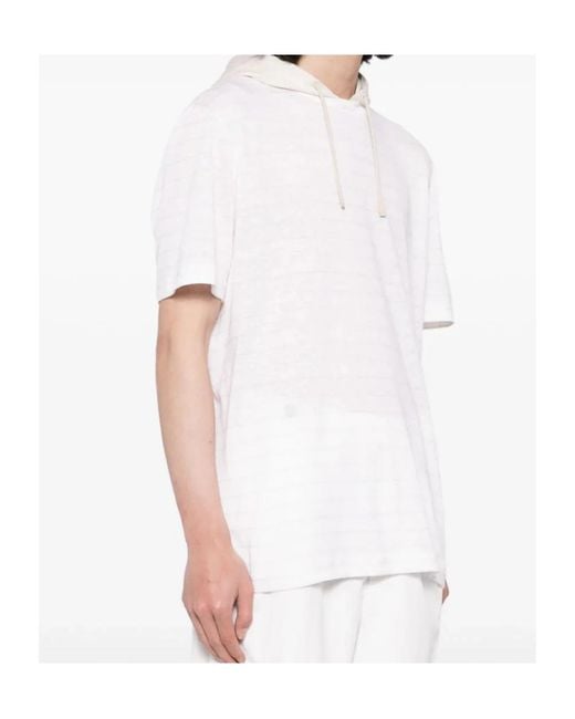 Eleventy White Round Neck T-Shirt for men