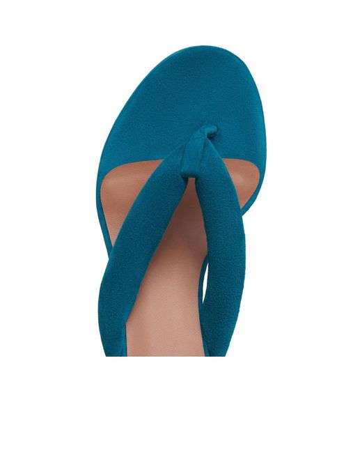 Alaïa Blue Heel Thong Mules