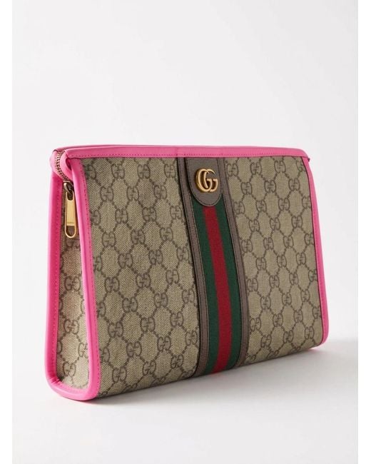 Gucci Natural Ophidia Gg Clutch Bag