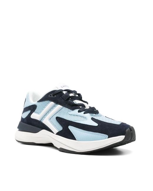 Lanvin Blue Round-Toe Sneakers for men