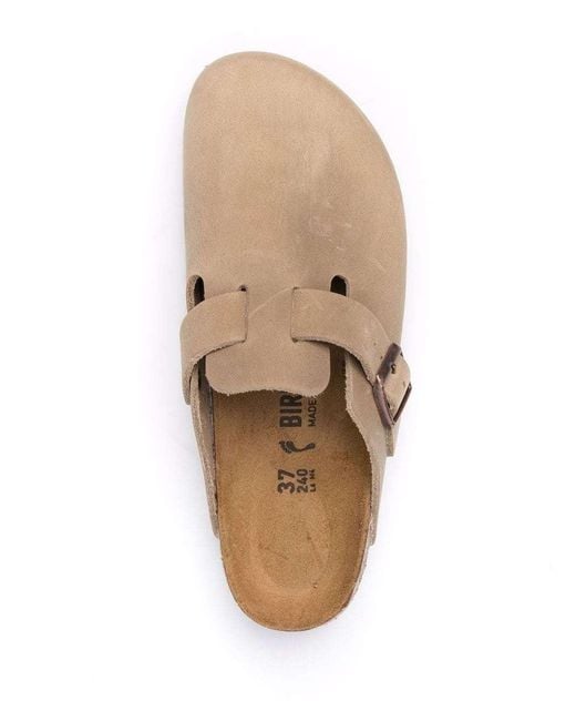 Birkenstock White Boston Buckled Slip-On Clogs for men