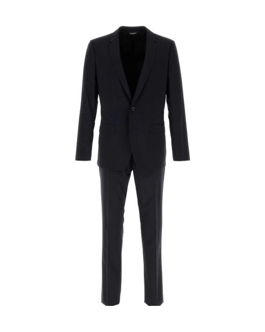 Dolce & Gabbana Black Single Breasted Suit for men