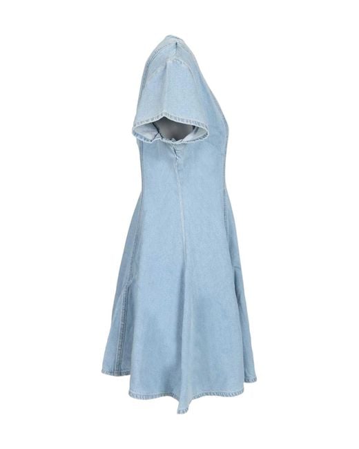 7 For All Mankind Blue Flared Dress