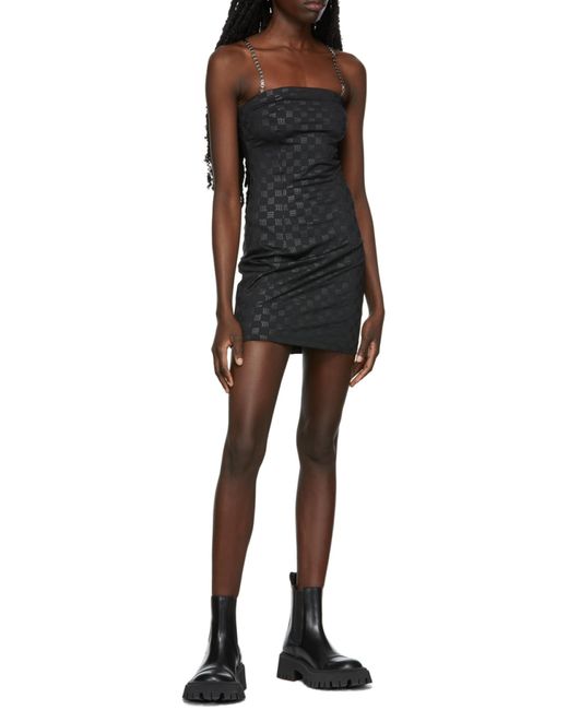 M I S B H V Black Monogram-Print Minidress