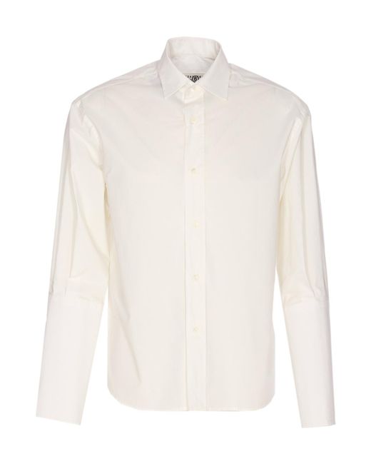 MM6 by Maison Martin Margiela White Long-Sleeved Buttoned Shirt