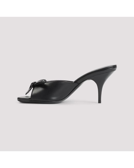 Miu Miu Black 70Mm Leather Heeled Sandals