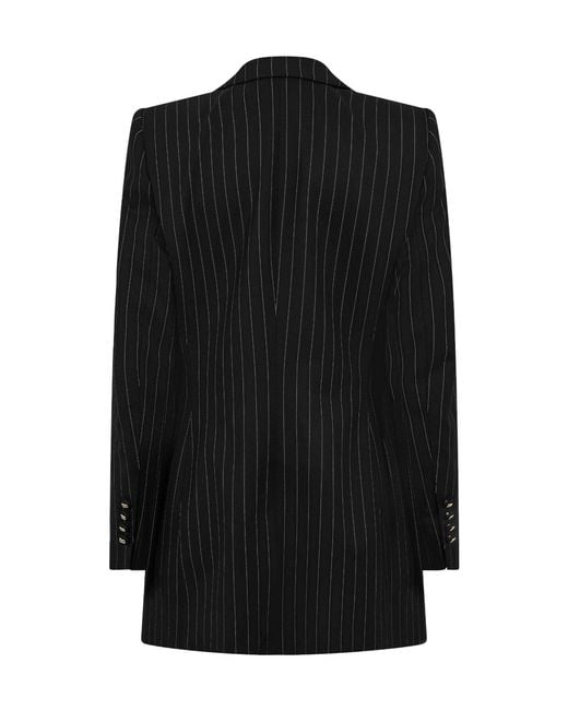 Dolce & Gabbana Black Pinstripe Single-Breasted Blazer