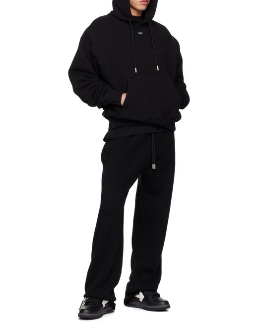 Off-White c/o Virgil Abloh Black Logo Printed Crewneck T-Shirt for men