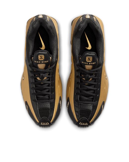 Nike Brown Shox R4 Lace-Up Sneakers