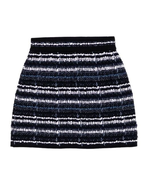 Thom Browne Black Tweed Mini Skirt