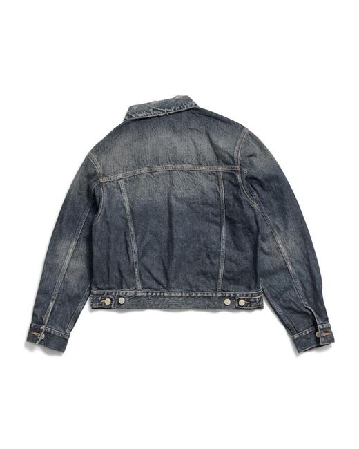Balenciaga Blue Off-Shoulder Jacket