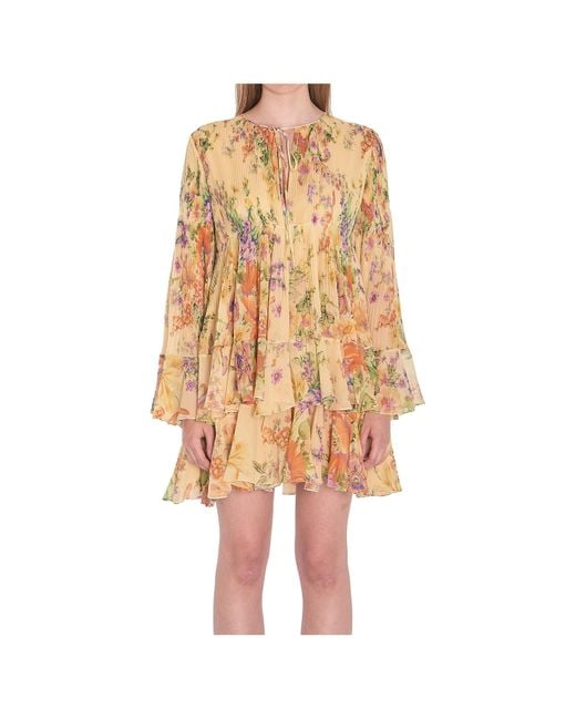 Céline Multicolor Printed Silk Mini Dress