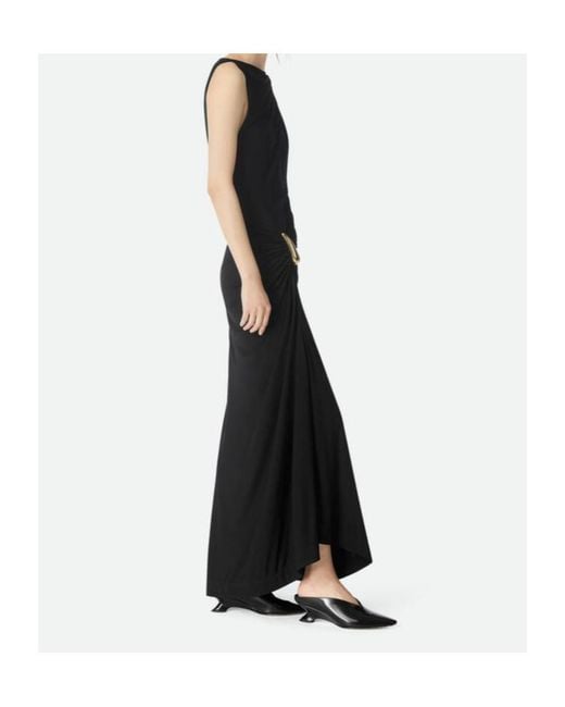 Bottega Veneta Black Drop Detailed Sleeveless Dress