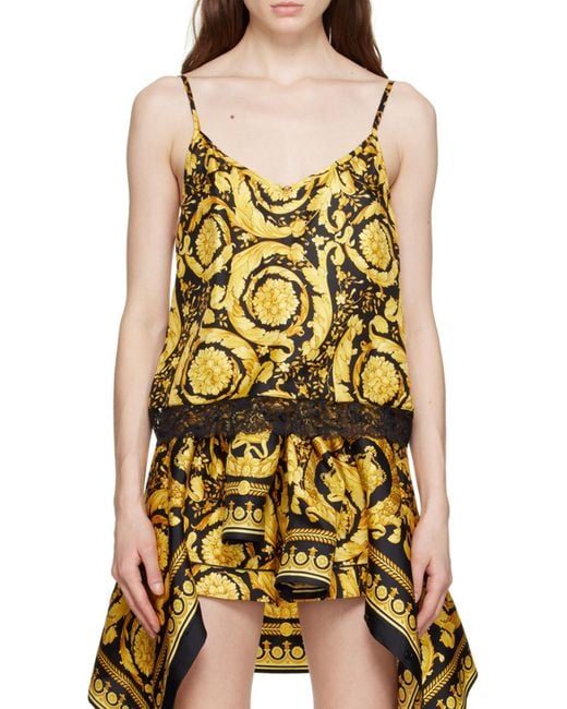 Versace Black 'Barocco' Tank Top