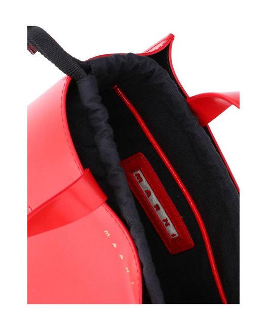 Marni Red Logo Mini Shoulder Bag