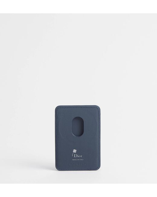Dior Blue Magnetic Card Holder for men