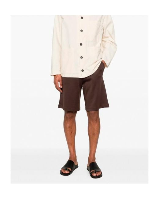 Herno Purple Logo Plaque Bermuda Shorts for men