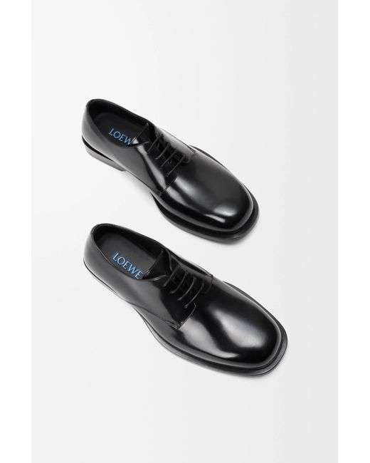 Loewe Black Bobine Lace-Up Derby Shoes for men