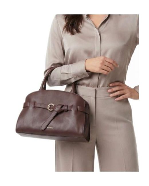 Coccinelle Brown Belted Top Handle Shoulder Bag