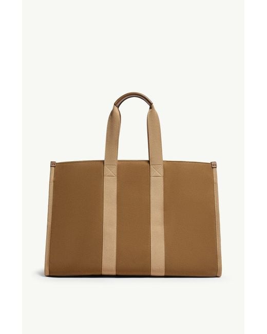 Moncler Brown Logo Canvas Tote Bag for men