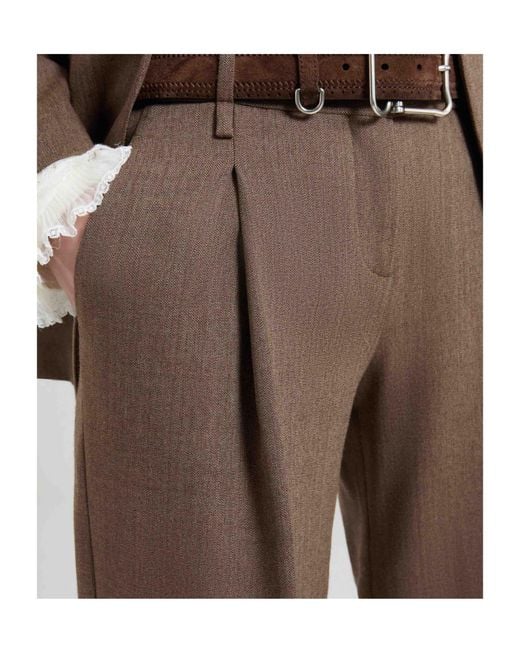 Ermanno Scervino Brown Palazzo Trousers