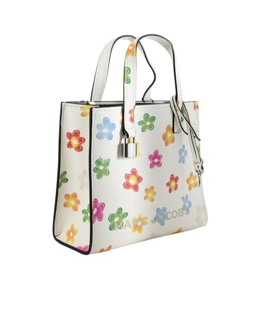 Marc Jacobs White Dual-Handle Zippered Tote Bag
