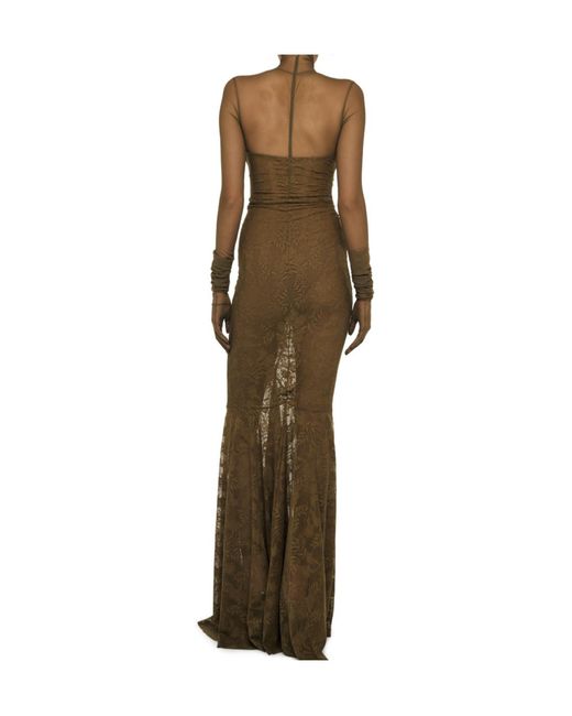 Norma Kamali Gray Turtle Semi-Transparent Jumpsuit
