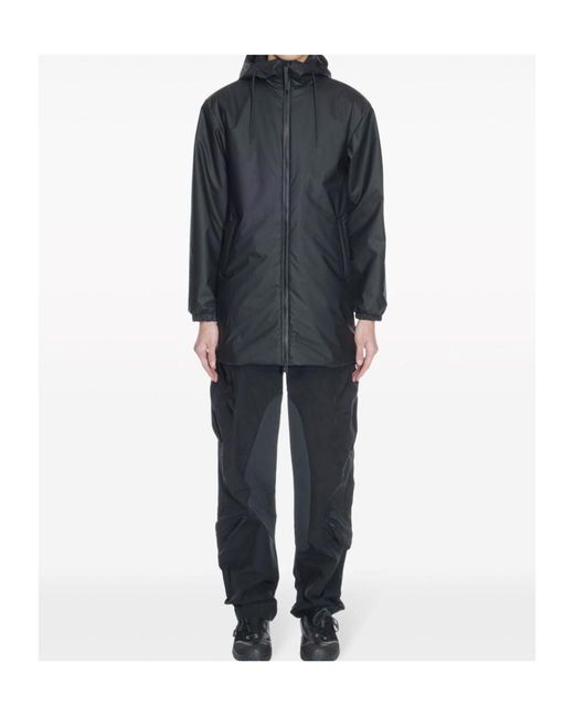 Rains Blue Lohja Long Raincoat for men