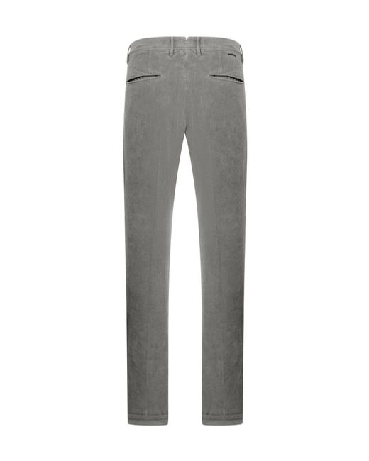 Incotex Gray Cotton Trousers for men