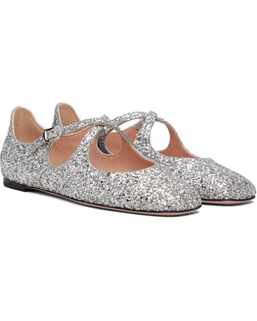 Bally White Beliska Ballet Flats