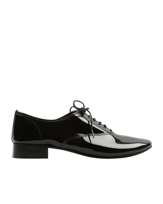 Repetto Black Round-Headed Business Dress Shoes