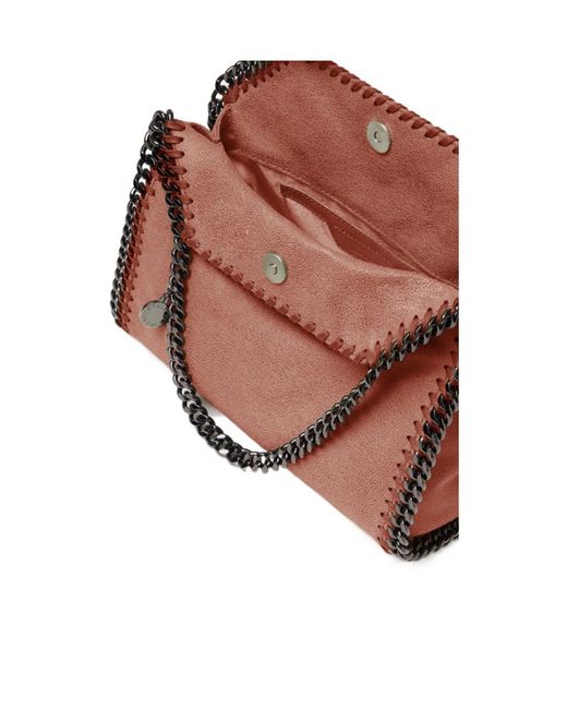 Stella McCartney Brown Chain-Trim Top Handle Bag