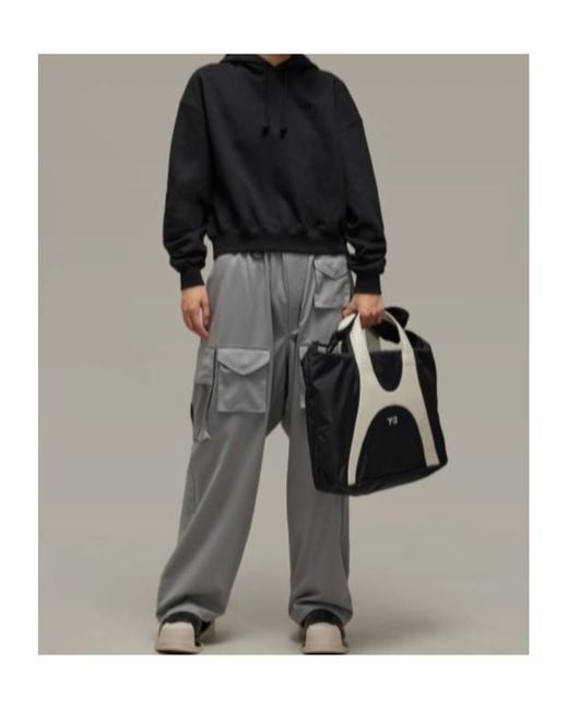 Y-3 Black Brushed Terry Boxy Hoodie