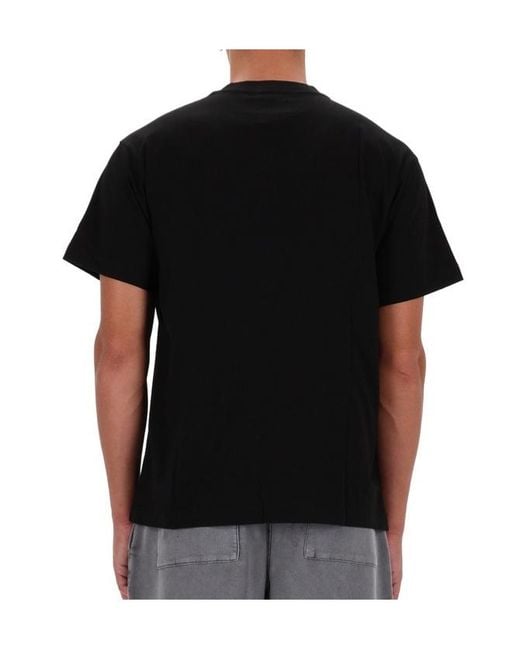Versace Black Jeans Couture Logo Patch T-Shirt for men