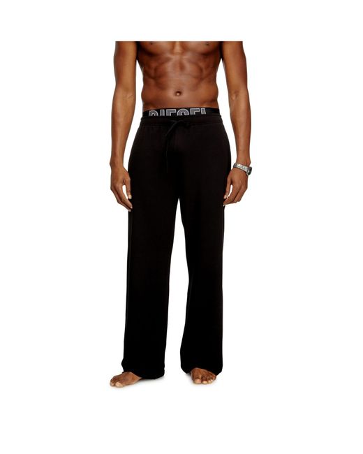 DIESEL Black Bradley-D-Pop Logo Waistband Sweatpants for men