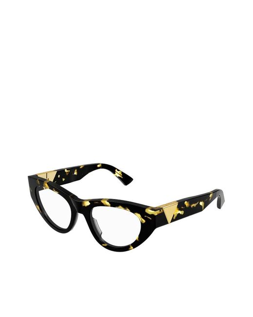 Bottega Veneta White Eyewear Cat-Eye Frame Glasses