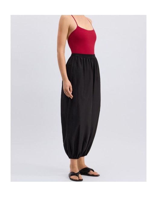 Loulou de Saison Black Elastic-Waist Trousers