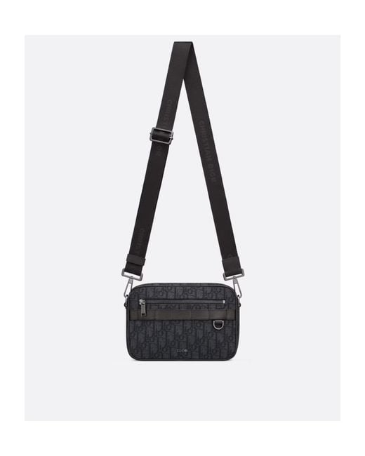 Dior Black Safari Bag With Strap for men