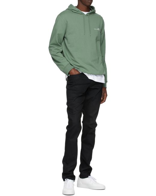 A.P.C. Black Slim Fit Straight-Leg Jeans for men
