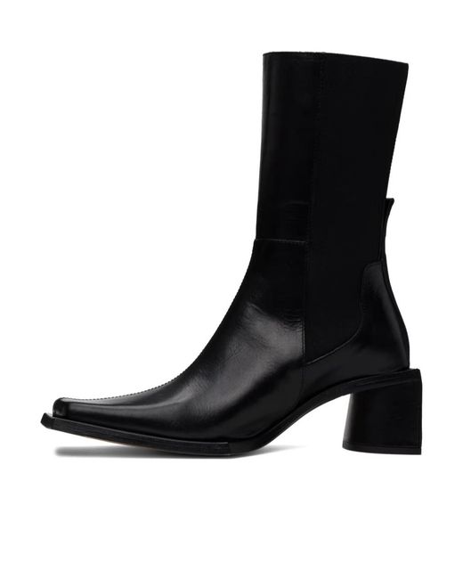 Miista Minnie Short Square Toed Boots in Black | Lyst