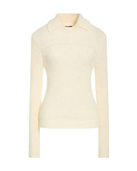 Rag & Bone White Minimalist Solid Color Knit Top