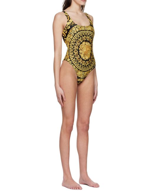 Versace Metallic Barocco Printed Swimsuit