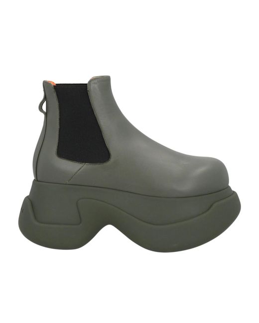 Marni Green Solid Color Ankle Boots