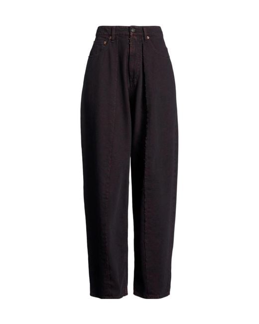 MM6 by Maison Margiela Blue Solid Color Denim Trousers